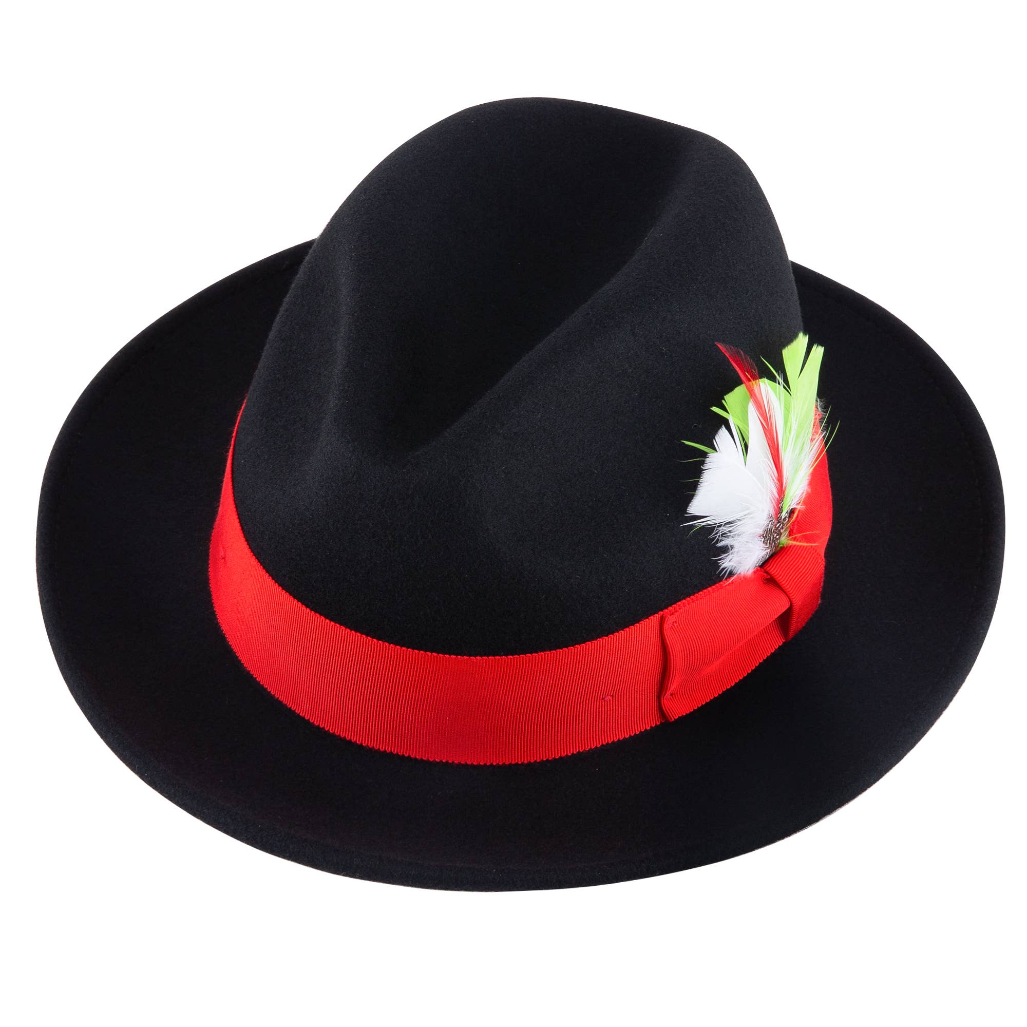 Vintage Black Fedora with Red Band Vintage Ladies main image 3
