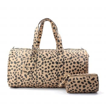 Cheetah print best sale duffle bag